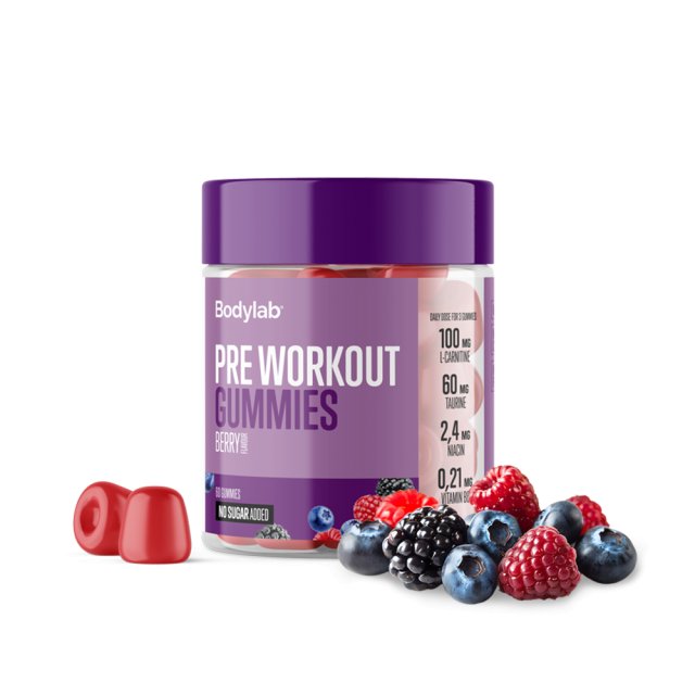 Pre Workout Gummies (60 stk) - Berry