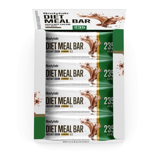Diet Meal Bar (12 x 55 g) - Hazelnut Cream (Bedst før 21-08-2026)