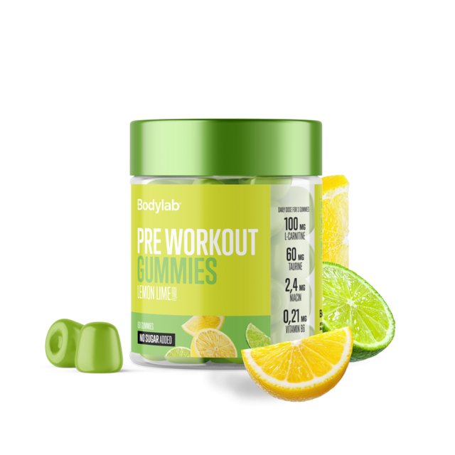 Pre Workout Gummies (60 stk) - Lemon Lime
