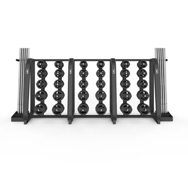 LMX. Studio Pump Rack (33 sæt), robust opbevaringsrack til Studio Pump udstyr og holdsale