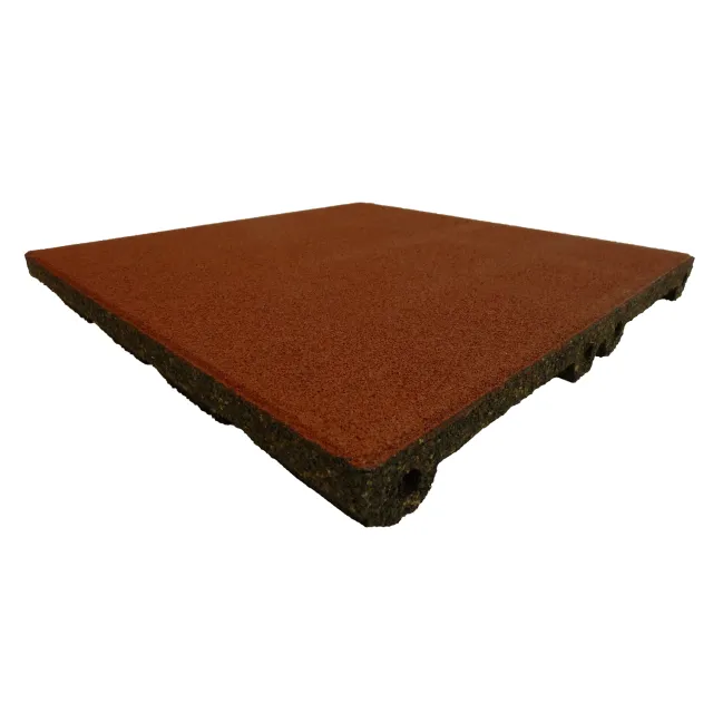 ErgoFloor - ErgoPlay Impact Gummifliser / Faldunderlag 500x500x60 mm Rød