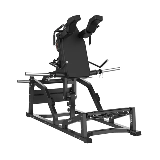 Crossmaxx V-Squat maskine med justerbar fodplade til ben- og baldetræning i fitnesscenter