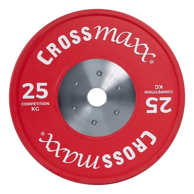 Crossmaxx NEO Comp. Bumper Plate 25 kg rød vægtskive til vægtløftning og styrketræning