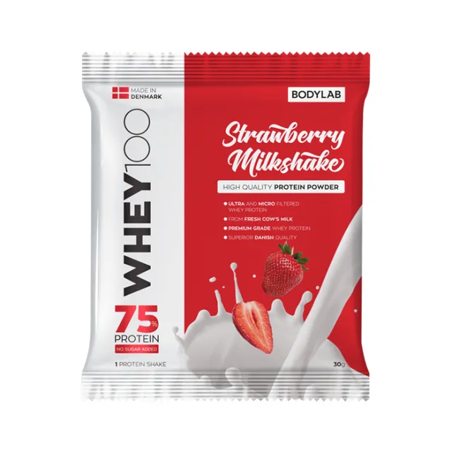 BodyLab Sample Whey 100 Jordbær Milkshake (1 x 30 gram)