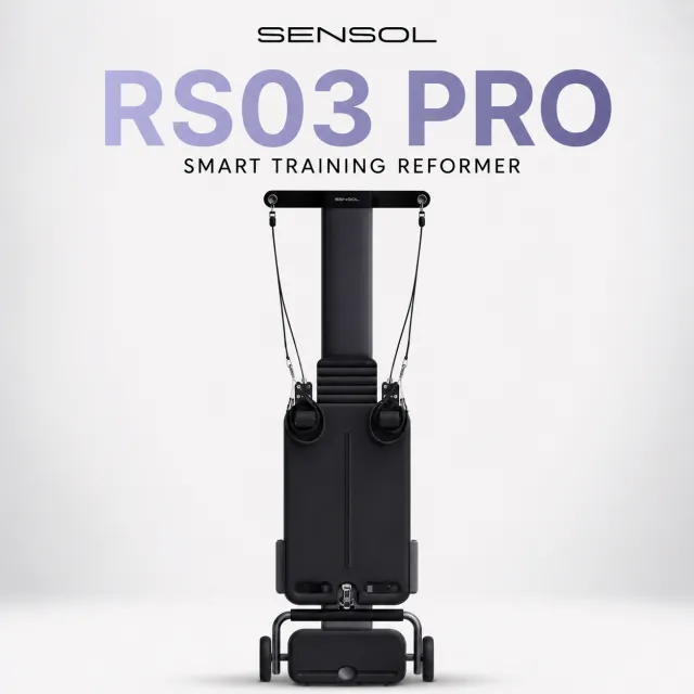 Sensol Smart Pilates Reformer RS3 Pro Midnight Black