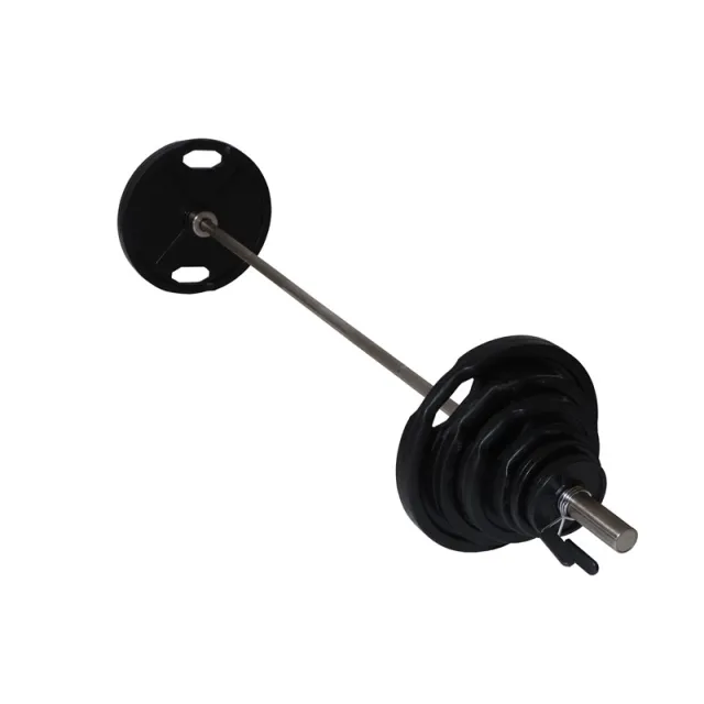 Peak Fitness - 95 kg.  50 mm vægtsæt   - Gummi - Sort