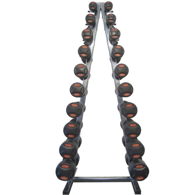 Peak Fitness -  1-. inkl. Chrome Stativ  - Gummi - 10 kg