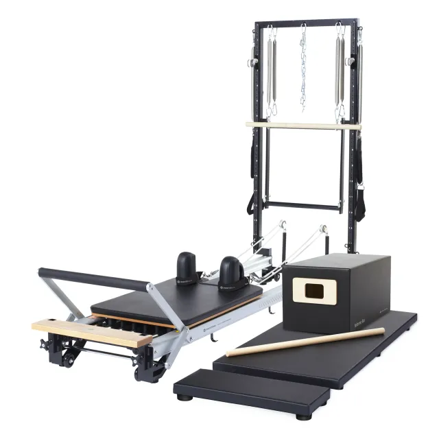 Merrithew SPX Max Plus Reformer With Tall Box Bundle pilatesreformer med Vertical Frame, CE-medicoklassificeret