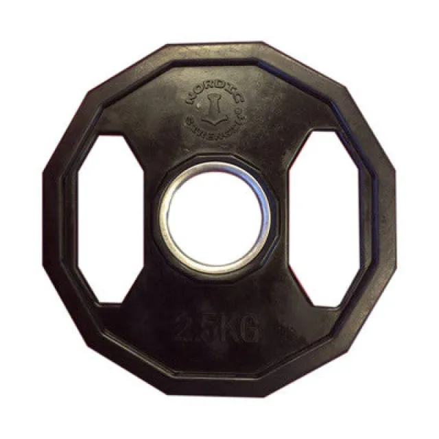 Vægtskive 2,5 kg - 50 mm (12 kantet/sort)