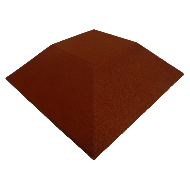 ErgoFloor - ErgoPlay Impact Gummifliser / Faldunderlag Hjørne 500x500x75 mm Rød