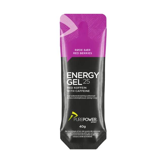 Energy Gel 25 Koffein Røde Bær 40 g