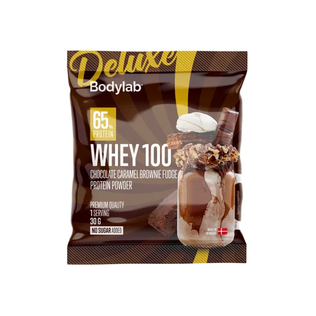 Whey 100 Deluxe Sample (30) - Chocolate Caramel Brownie Fudge